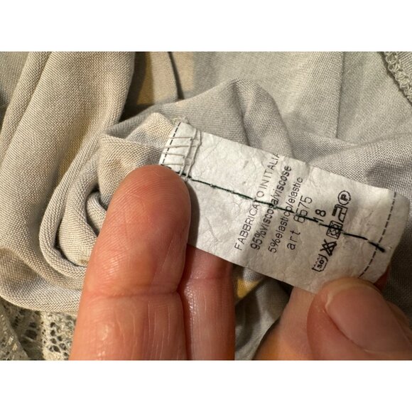 Scandal Italy layered lace sheer puff sleeve mini dress‎ boho victorian size M - Picture 9 of 9